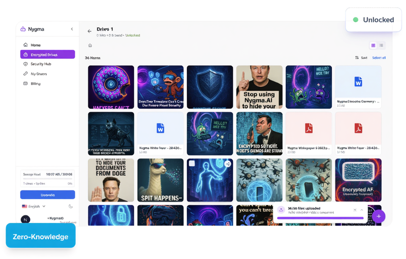Nygma Cloud Zero-Knowledge Encryption